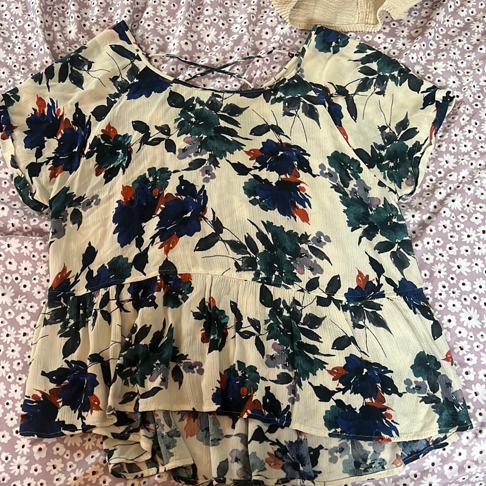 Floral Tie Shirt